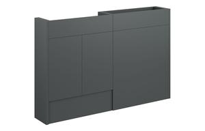 Eden 1236mm Slim Basin & WC Unit Pack - Matt Graphite Grey (Grey Cab)
